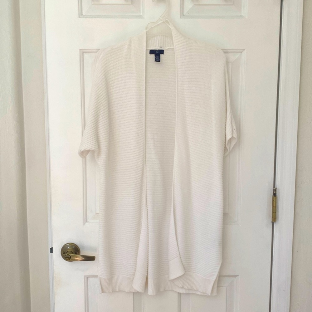 Gap long short sleeved white sweater